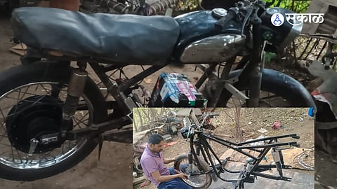 जुनी ‘राजदूत’ आता इलेक्ट्रिक अवतारात! छत्रपती संभाजीनगरच्या युवकाची भन्नाट कामगिरी; ४२ हजारांत बनवली २०० किमी धावणारी बाईक