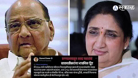 बारामती पोटनिवडणुकीत भावनिक वळण! प्रकृती अस्वास्थ्यामुळे शरद पवार मतदानापासून वंचित; सुनेत्रा पवार यांना विजयी करण्याचे जनतेला आवाहन