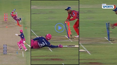 Rishabh Pant in a moment of confusion during a chaotic run-out attempt in LSG vs RR IPL 2026 clash.