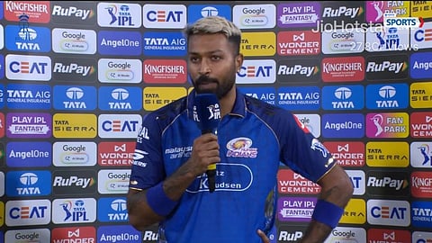 Hardik Pandya reacts after Mumbai Indians’ disappointing loss in IPL 2026 clash.