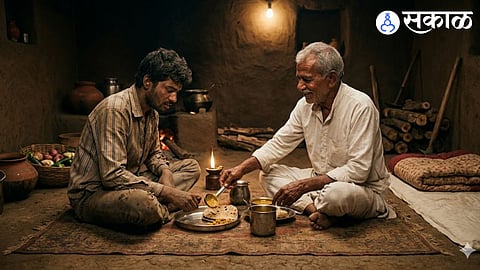 Humanity Prevailed Over Crime Farmer From Gaur village Treats Captured Thief With Kindness All Night Long