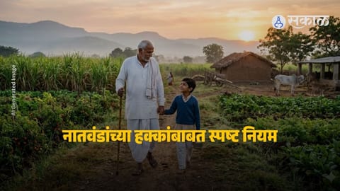 Illustration showing a legal family property dispute between generations highlighting inheritance rights under Indian law.