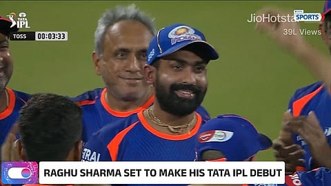 Mumbai Indians Debut for Raghu Sharma