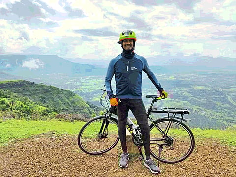 cyclist Sandeep Nazre 
