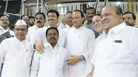 Anna-Bansode with Ajit Pawar