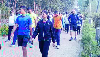 Walk for health, clean and beautiful activities at rankala talaw
