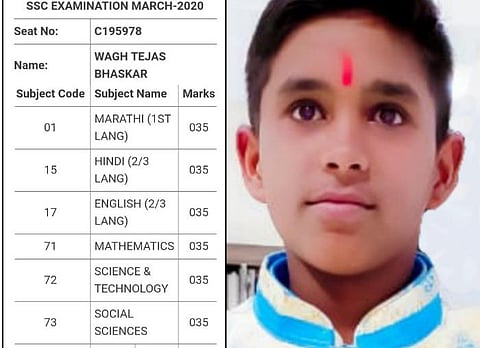 Tejas Wagh from Sonai village got 35 percent marks in 10th