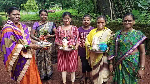 In Ganesh festival after two days mother of ganesha that is gauri comes in various villages in konkan