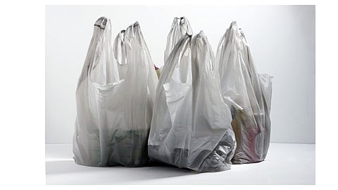 Old plastic bags taken out by blind professionals