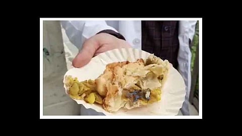 soap cake found in samosa of igmc canteen at shimla photo viral