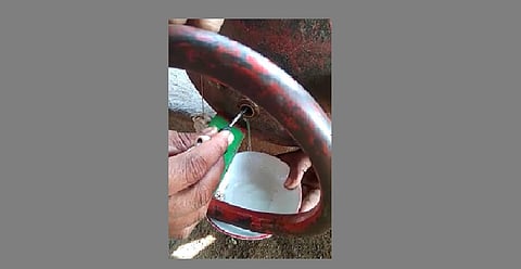 Water in cylinder at Chandrapur