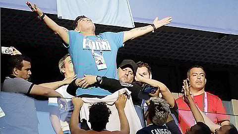 Maradona admitted into hospital after Argentina's win 