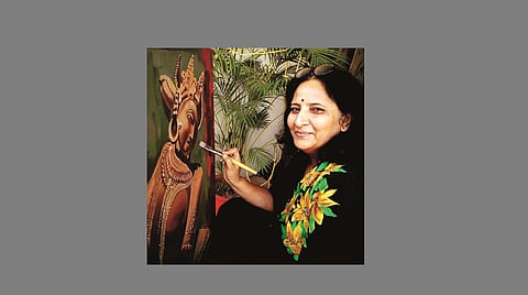 Neha teach a drawing