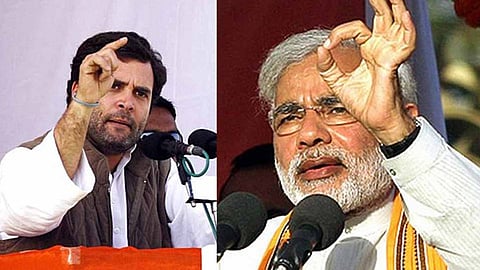 rahul gandhi and narendra modi