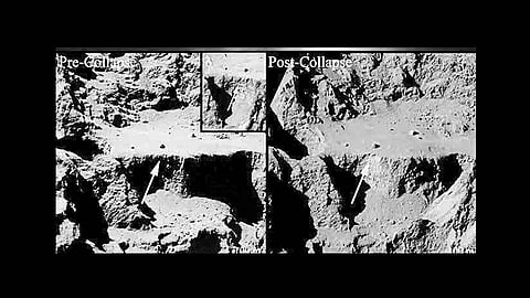 Comet Landslide Caught in Action