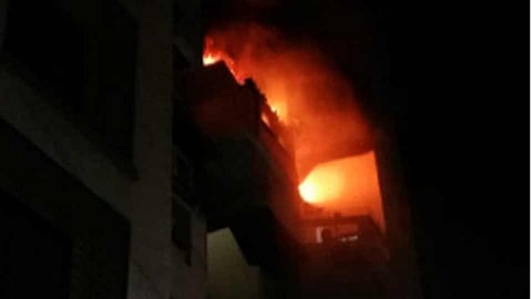 कोंढव्यात दोन फ्लॅटना आग