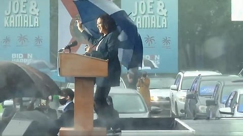 kamla harris in rally