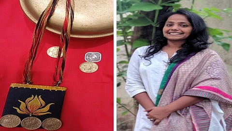jewellery made by a kolhapur girl with the help of not used cotton at home in kolhapur