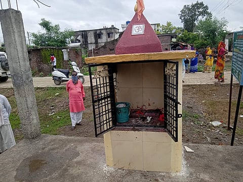 the idol was thrown into the river by a drunkard In Wardha