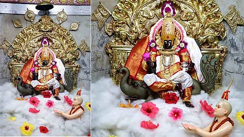 Navratri Festival 2019 : करवीर निवासिनी श्री अंबाबाईची गंगाष्टक रूपात पूजा 