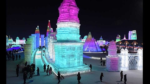 marathi news chaina global worlds largest ice festival  