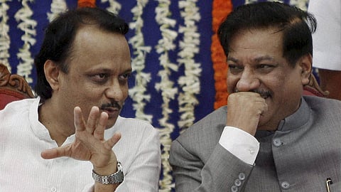 File photo of Ajit Pawar and Prithviraj Chavan