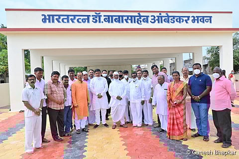 Bharat Ratna Ambedkar Social Building erected at Ralegan Siddhi