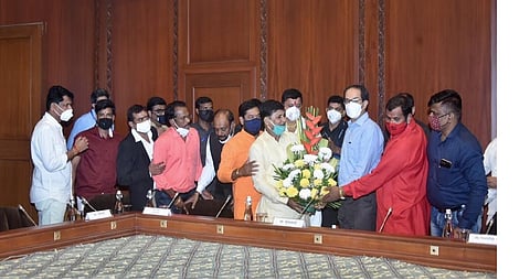 Chief Minister Uddhav Thackeray And Vinayak Mete