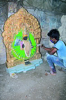  Vedha Navratri; Do not restrict the height of Durga idol