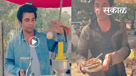 comedian Sunil Grover selling orange juice street side says darling ko zaroor pilana