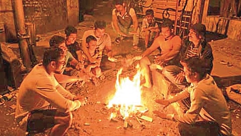 The hail began to grow in the district