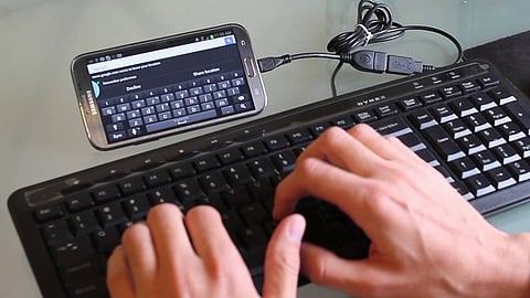 Android phone connect to key-board