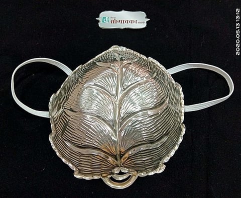 mask made from silver in kolhapur for marriage ceremony
