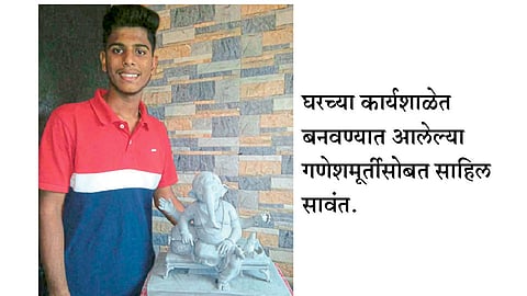 कलेच्या आवडीतून साकारला बालगणेश...