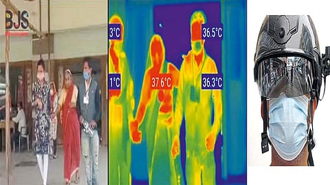 smart helmet will help to find corona patients nashik sakal news