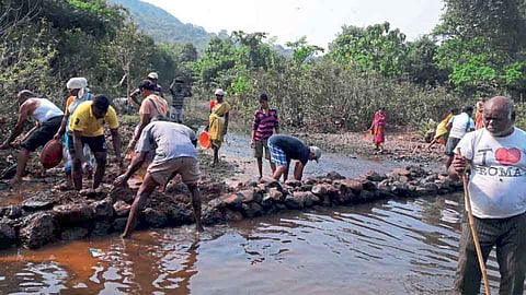 आरे-वाकी-पिंपळवटची ओळख बंधाऱ्याचे गाव