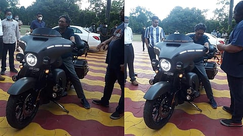 CJI Bobde rides Harley Davidson in Nagpur photos go viral
