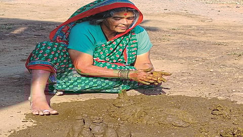 In rural areas, Diwali begins with the creation of gavalni