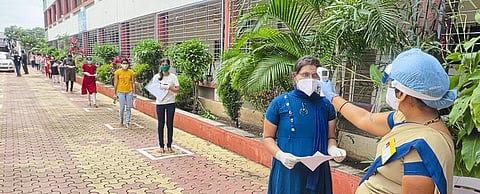 9000 students appeared for the exam at 25 centers in Ahmednagar