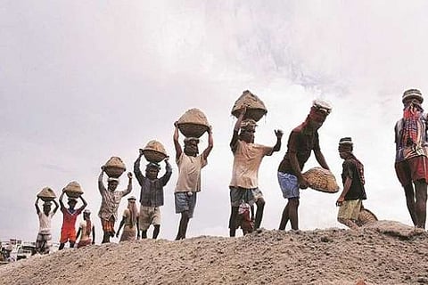  Rojgar Hami Yojana  workers showed up for work