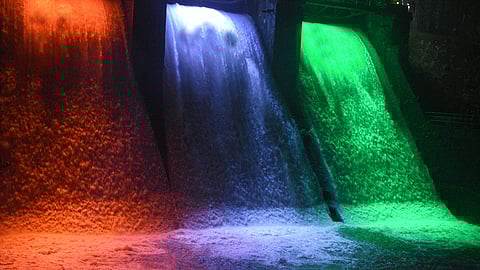 Electric lighting on kolhapur tulsi dam