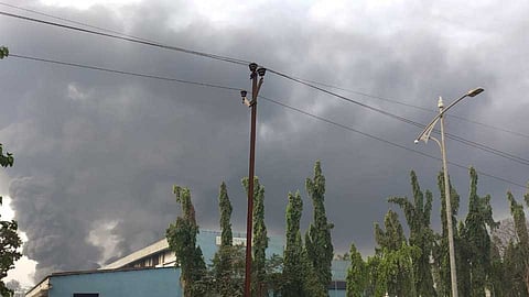 धाटाव औद्योगिक वसाहतीतील कंपनीत आग