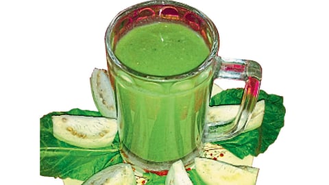 Palak-peru-shake