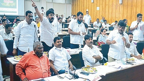 Rudravatar in the general meeting of Zilla Parishad members