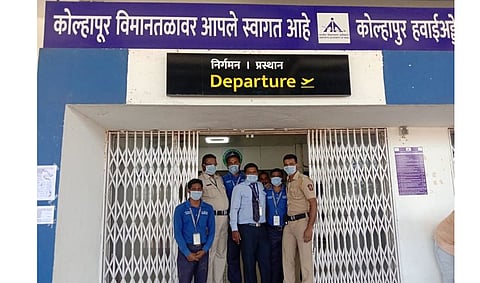Corona Virus Prevention Measures Scheme at Kolhapur Airport 
