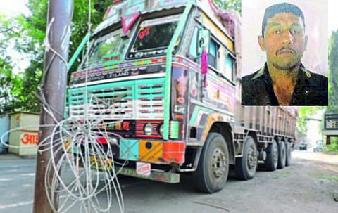 truck driver death electric shock