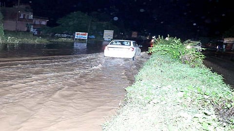 When it rains this highway becomes a river nashik marathi news