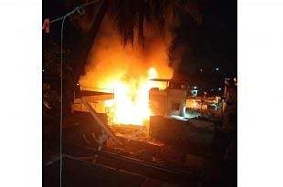 Fire at the meter room in the hostel with GM !, averted a major accident