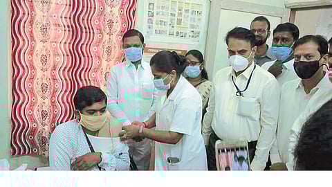 Commencement of Corona Prevention Vaccine in Kadegaon Taluka