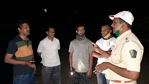 Crocodiles seen on the river Panchaganga in Ichalkaranjit